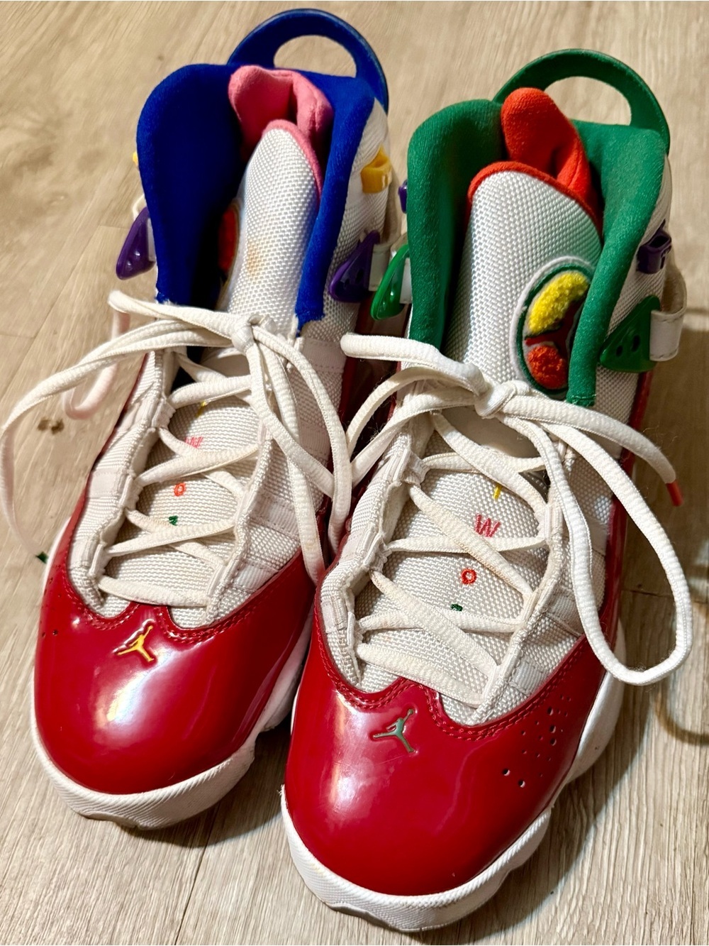 Nike Air Jordan 6 Rings MultiColor Sneakers, Size 7Y
